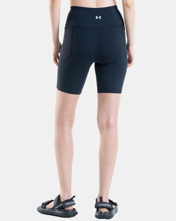 Women's UA Meridian Bike Shorts in Black image number 2